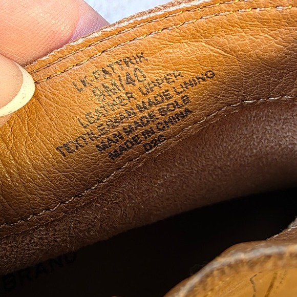 Lucky Brand Camel Brown Women's‎ Ankle Boots 9M Leather Side Zip Booties NEW - Picture 6 of 6